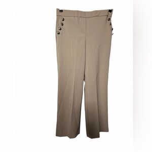 Elegant Wide Leg Beige Pants